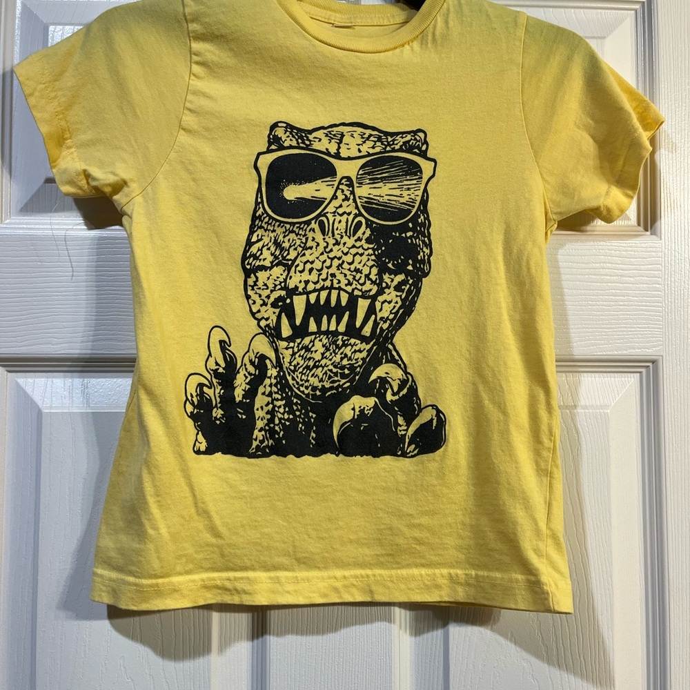 Yellow Dinosaur Graphic Kids T-Shirt